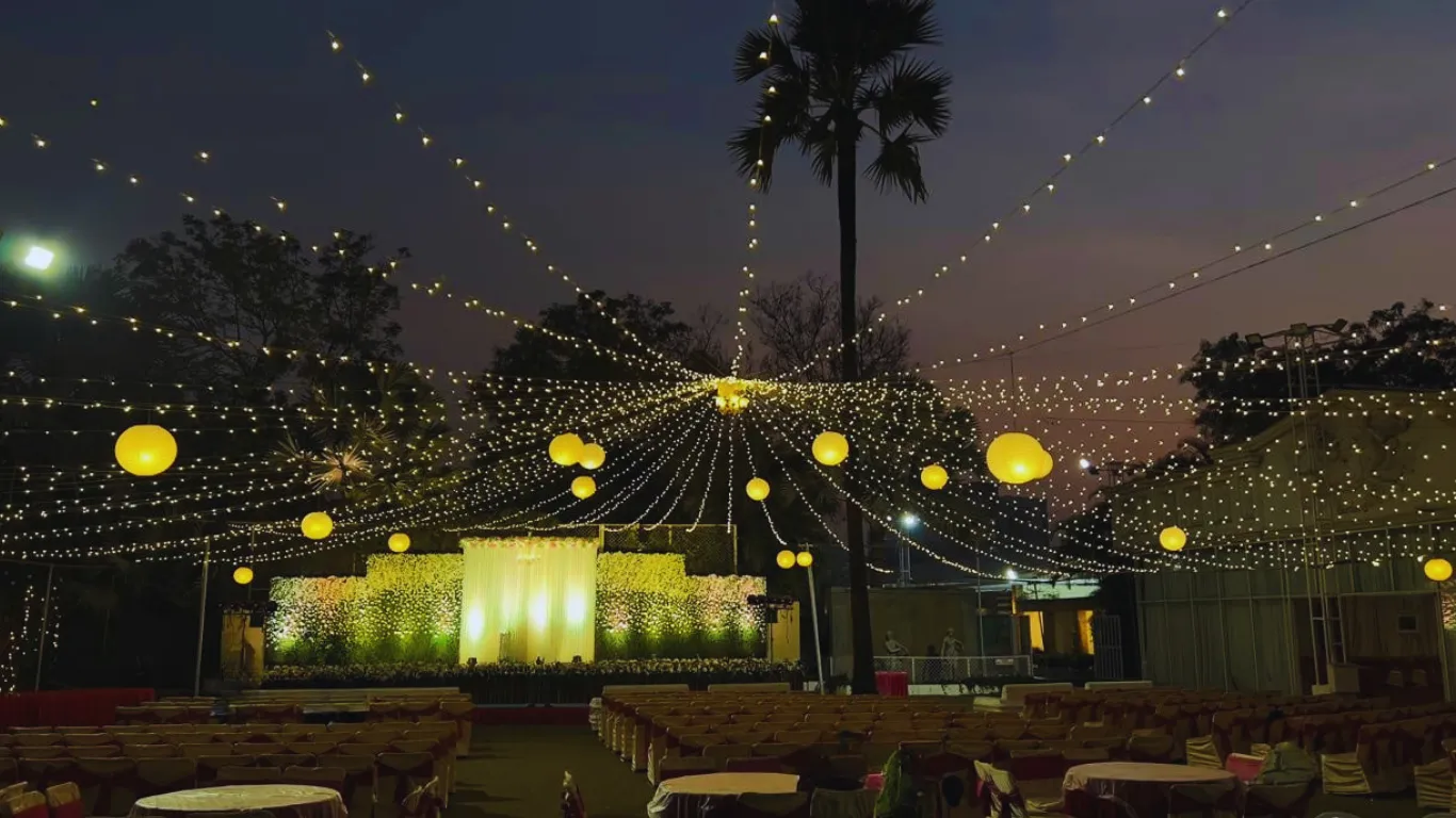 Decorated Outdoor Lawn (Night)